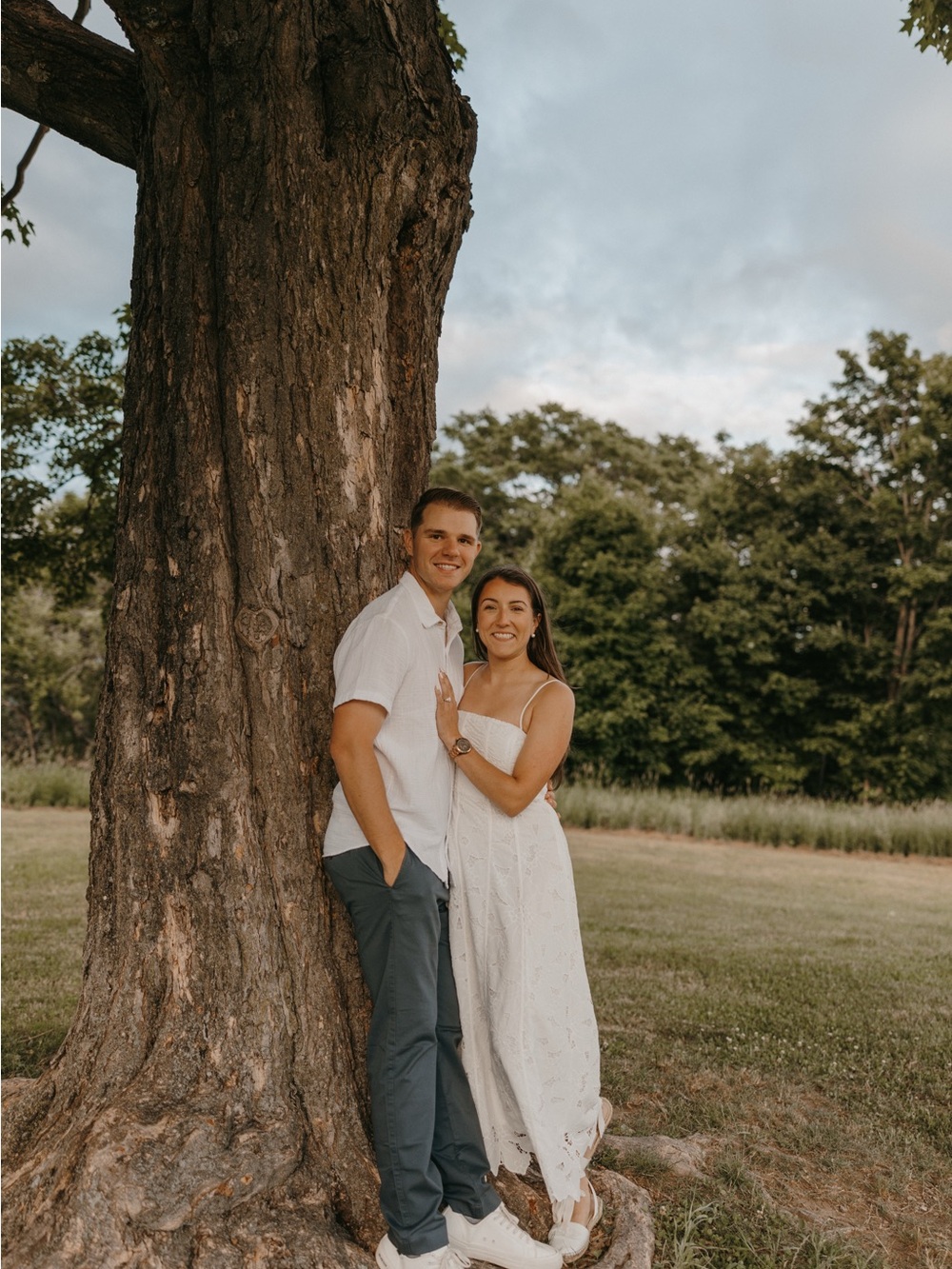 Astr White Eyelet Maxi Dress with Spaghetti Straps